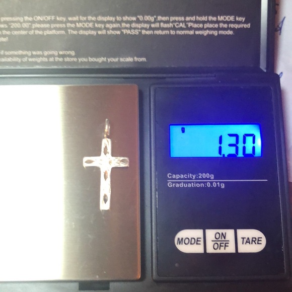 Beautiful Vintage Engraved Cross Sterling 925 - Picture 8 of 8